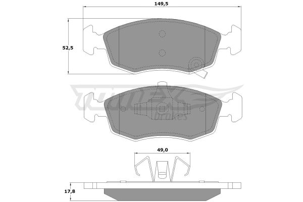 TOMEX BRAKES Bremžu uzliku kompl., Disku bremzes TX 16-90